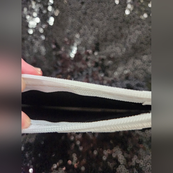 Black and White Cow Print Keychain Card Case - Picture 3 of 5